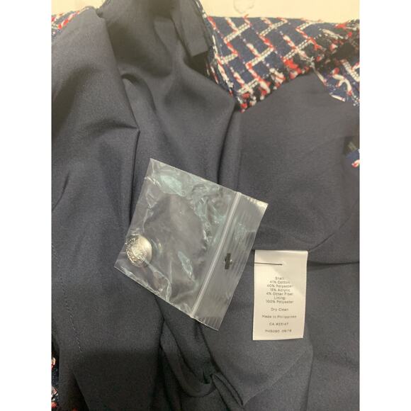 Talbots Tweed Knee Length Lined Pencil Skirt Crest Buttons Career Preppy 16 NWOT - Picture 9 of 9